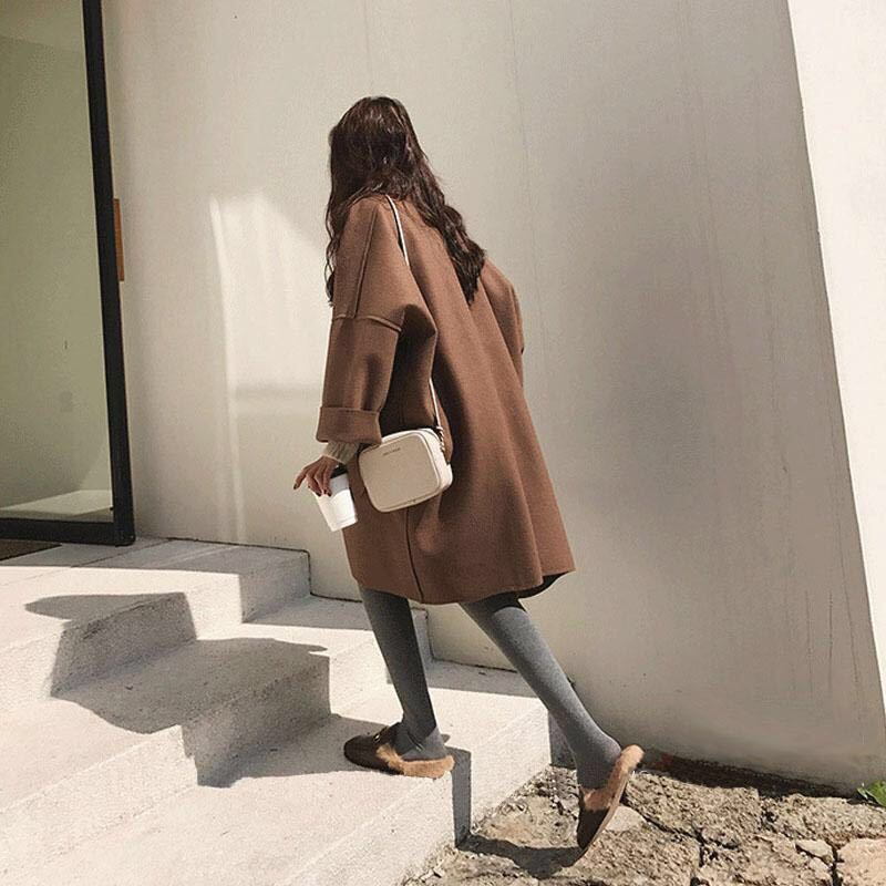 R&B | Eleganter Lockerer Woll Trenchcoat Für