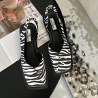 R&B | Slingback Sandalen mit Quadratischer Zehenpartie