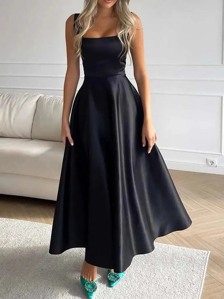 R&B | Modernes Ärmelloses Maxikleid mit Hoher Taille für Frauen