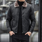R&B | Lederjacke mit Kragen - Leon