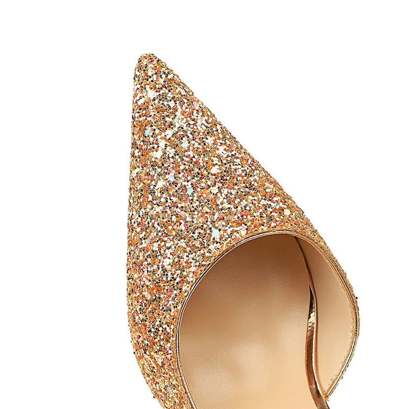 R&B | Glitzernder, Spitzer Stiletto Absatz