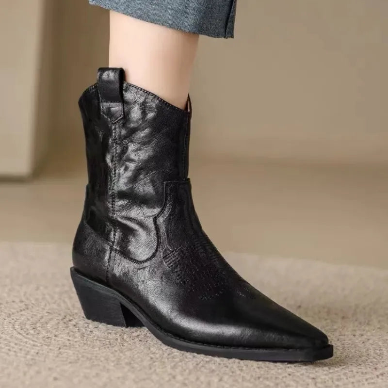 R&B | Stil Spitz Zulaufende Stiefeletten für Frauen