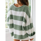 R&B | Sweater - Oversized Gestreifter Strickpullover