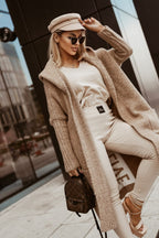 R&B | Langer cardigan mit Kapuze für Damen
