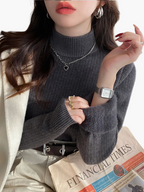 R&B | Rollkragenpullover Basic Strick Langarm für Alltag und Büro