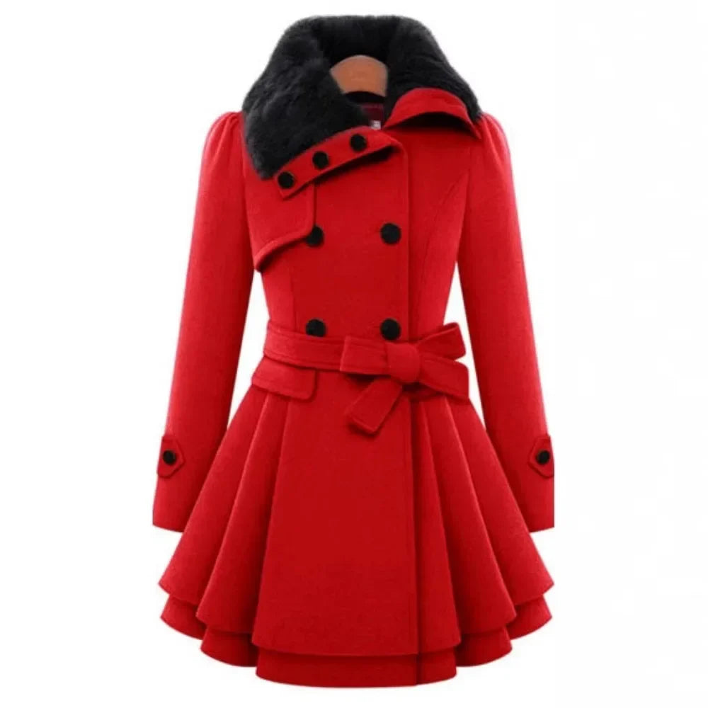 R&B | Damen Slim Fit Trenchcoat Eleganter Übermantel