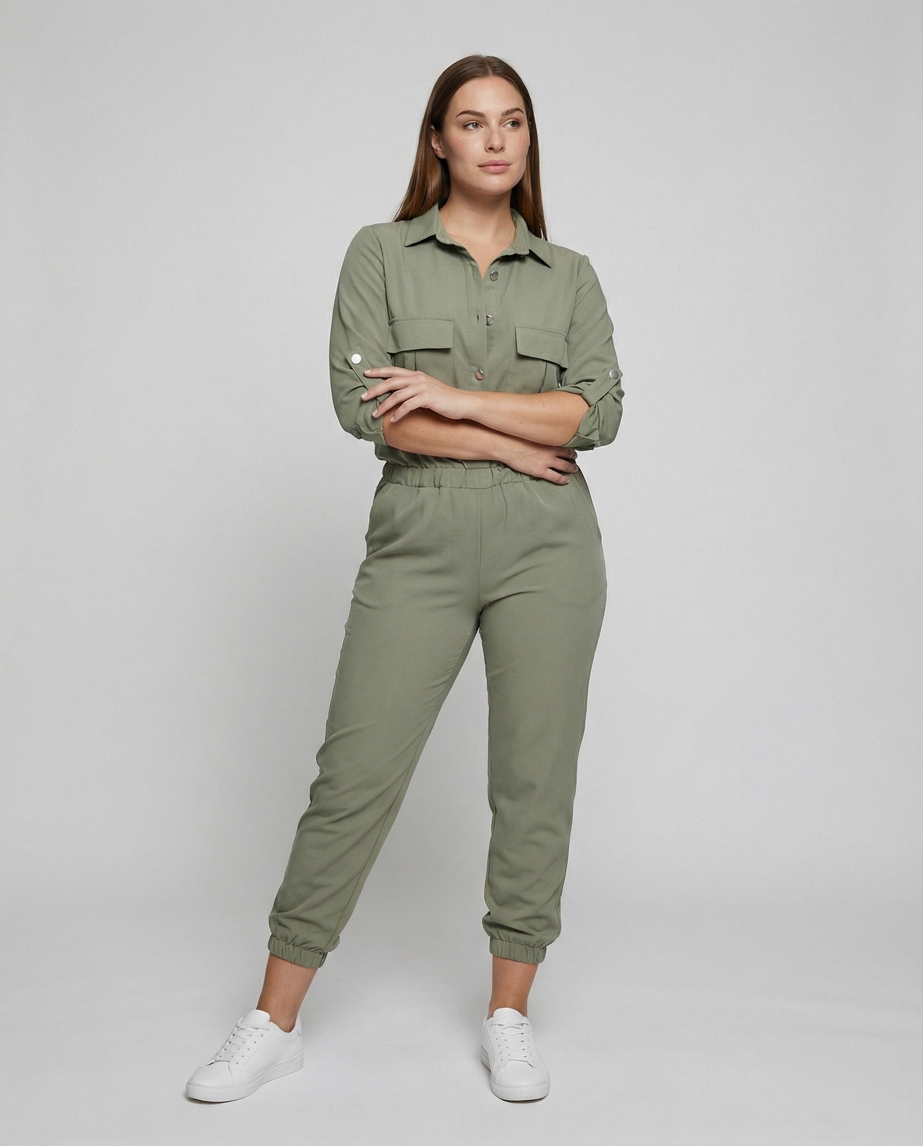 R&B | Overall mit umgeschlagenem Kragen für Damen Freizeitkleidung