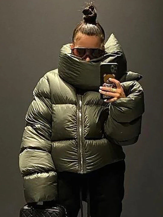 R&B | Oversize-Jacke - Warmer Hoher Kragen