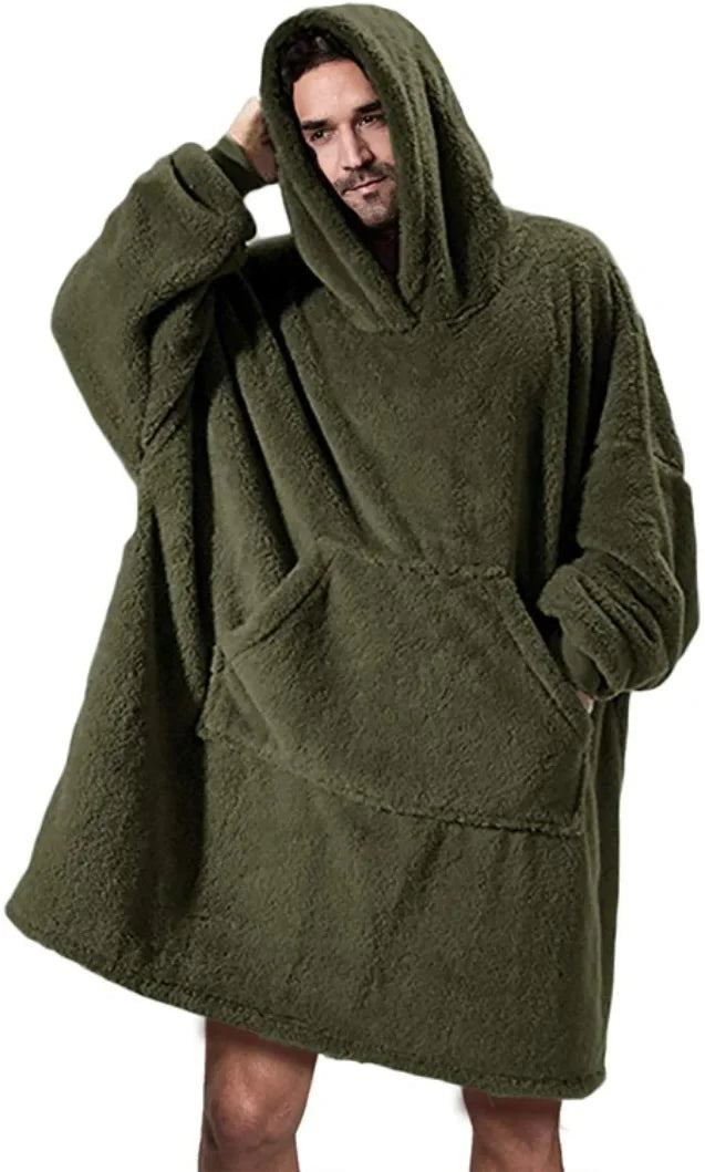 R&B | Übergroßer Flanell-Decken Hoodie für Herren & Damen