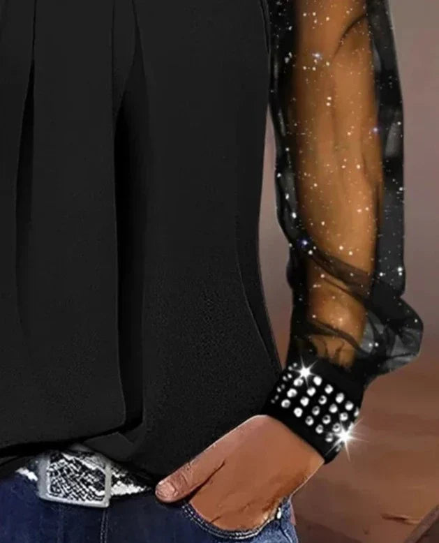 R&B | Stylisches Netzoberteil mit Pailletten