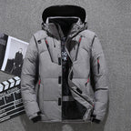 R&B | Herren-Winterjacke - Warme, Schlanke Daunenjacke mit Kapuze