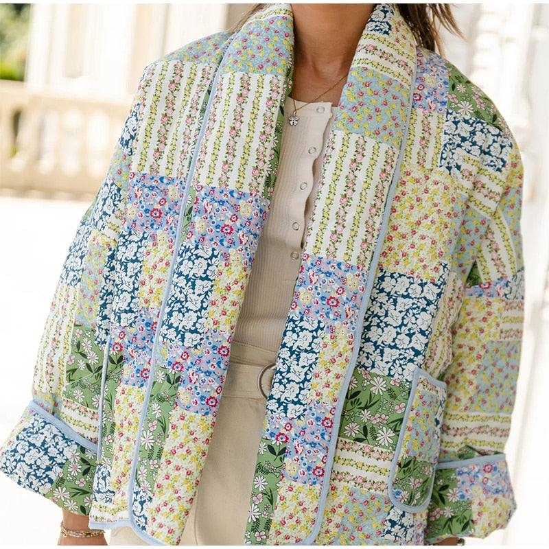 Heidi-Mode | Lässige Patchwork Steppjacke