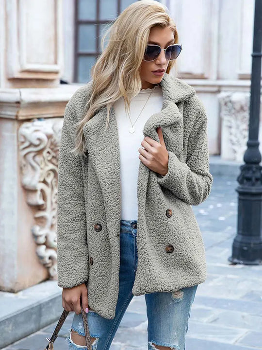 R&B | Warmer Teddy-Mantel Damen