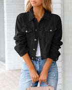 R&B | Kurze Taschenjacke Mode Streetwear Einfache Knopf Trend Frauen Denim Jacken Lange Ärmel Herbst Neu Denim Denim Jacken