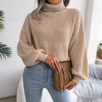R&B | Chunky Strickpullover mit Hohem Kragen Warm und Komfortabel Lässiges Design