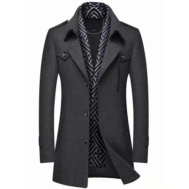 R&B | Business Mantel Eleganter Winter Langjacke Klassisch Modern Freizeit