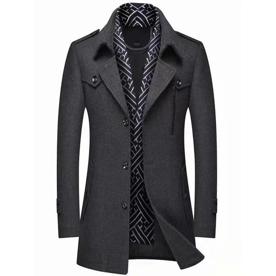 R&B | Business Mantel Eleganter Winter Langjacke Klassisch Modern Freizeit