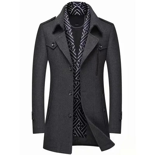 R&B | Business Mantel Eleganter Winter Langjacke Klassisch Modern Freizeit