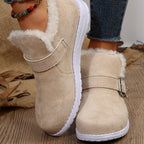 R&B | Bequeme Kurze Stiefel mit Plüschigem Fell und Flachen Sohlen für Frauen