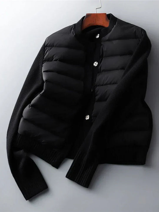 R&B | Pufferjacke Grau Warme Winterjacke