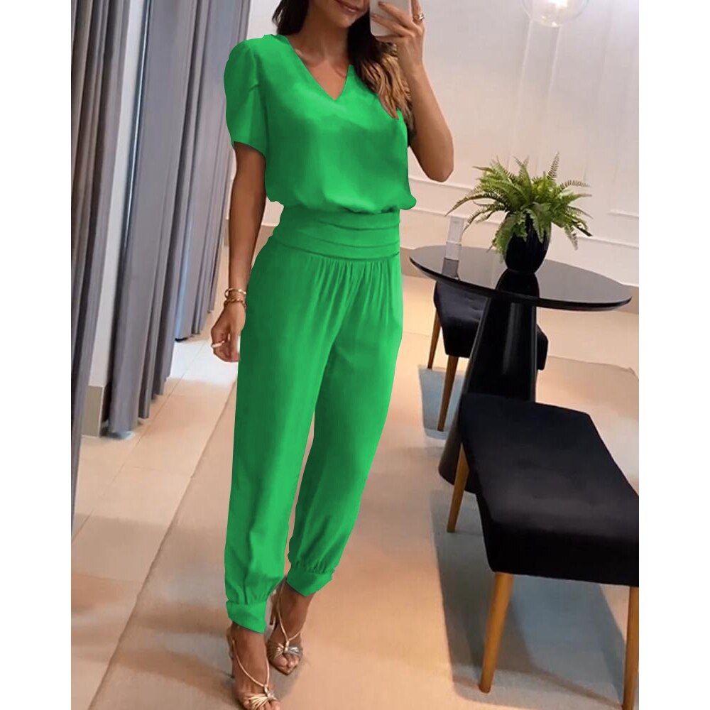 R&B | V-Ausschnitt Jumpsuit für Damen