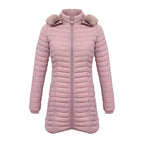 R&B | Slim Fit Winter Puffer Jacke mit Pelzkapuze