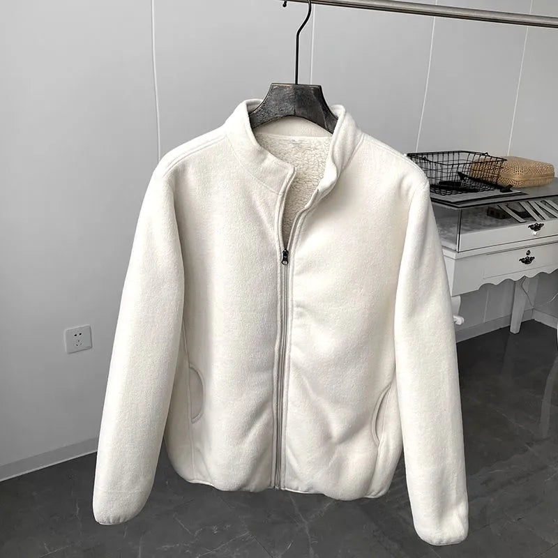 R&B | Fleecejacke mit Stehkragen