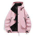 R&B Damen Windbreaker Jacke mit Kapuze und Stehkragen