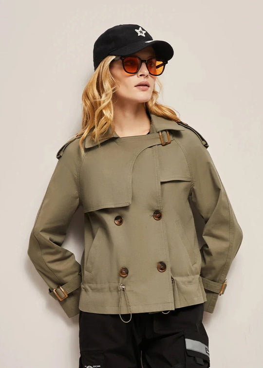 R&B | Doppelreihiger Trenchcoat für Damen - formelle und lässige Jacke