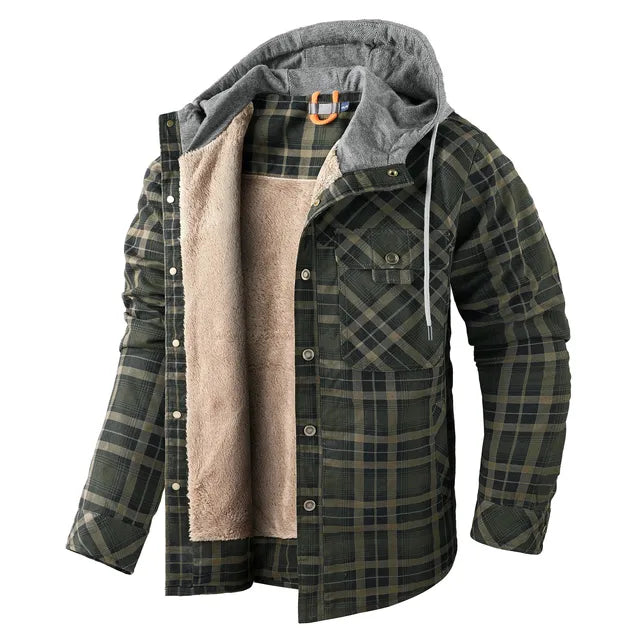 R&B | Warm kariert Hemdjacke