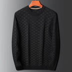 R&B | Stylischer Herbst Waffelstrick Pullover mit Rundhalsausschnitt für Männer