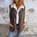 R&B | Damen Fleece Weste Mit Knöpfen Und Taschen | Perfekt Für Herbst & Winter