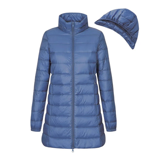 R&B | Winter Daunenjacke mit Kapuze - Lang