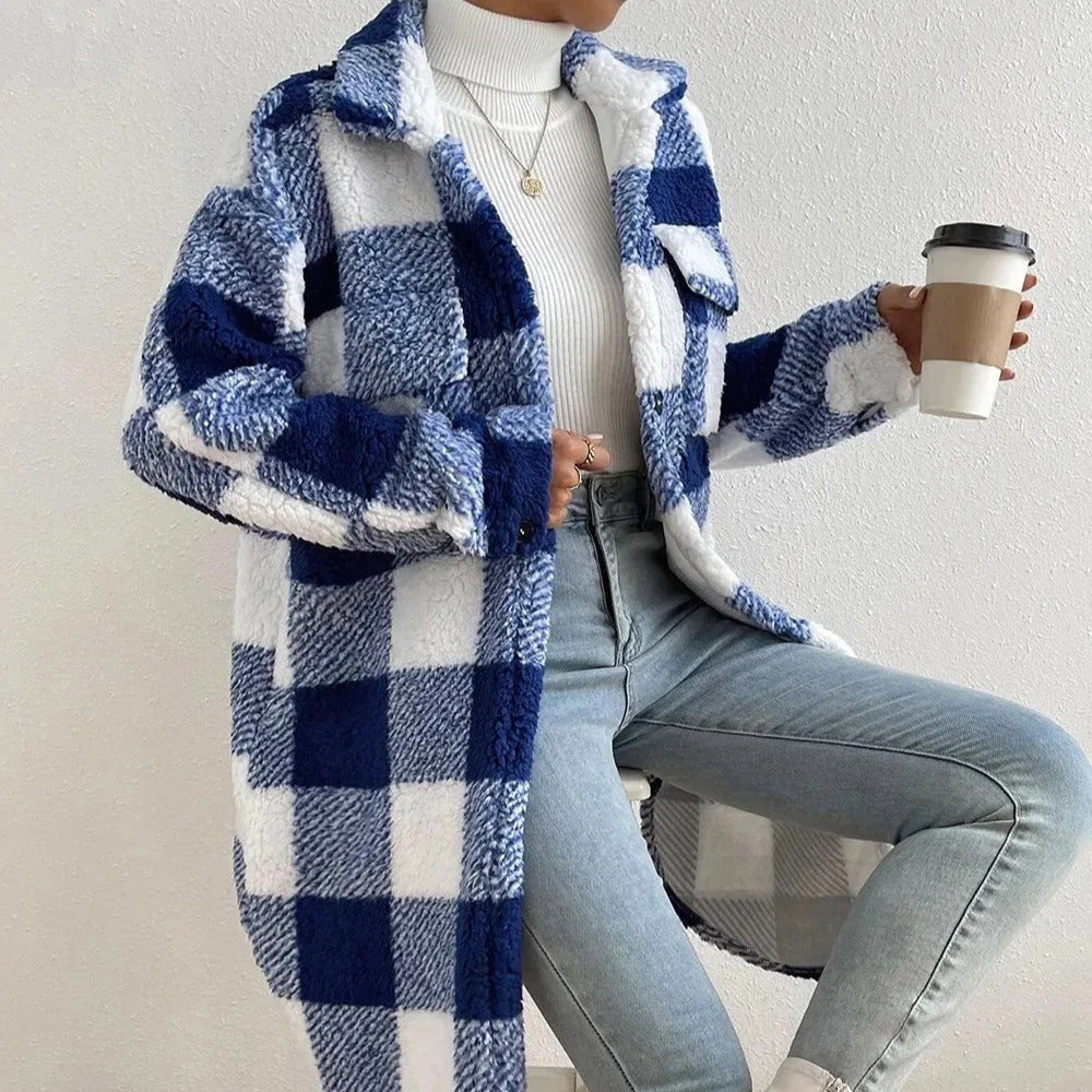 R&B | Karierter Mantel für Damen