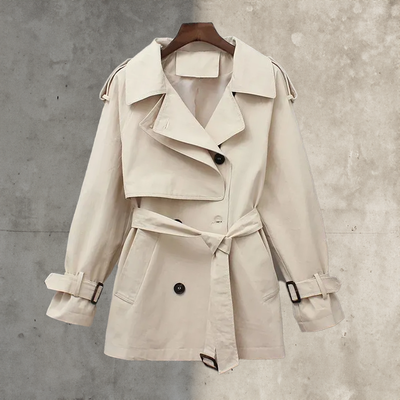 R&B | Damen Doppelt-Gehängter Trenchcoat mit Gürtel