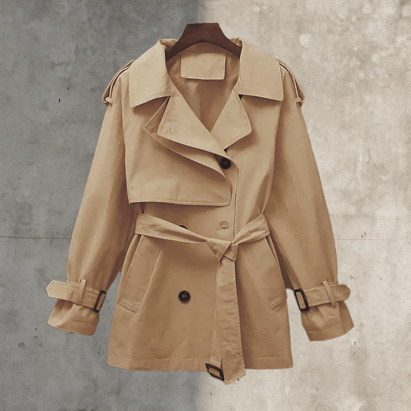 R&B | Damen Doppelt-Gehängter Trenchcoat mit Gürtel