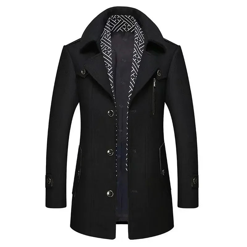 R&B | Business Mantel Eleganter Winter Langjacke Klassisch Modern Freizeit