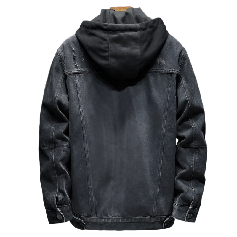 R&B | Herren Jeansjacke mit modernem Kapuzenpulli