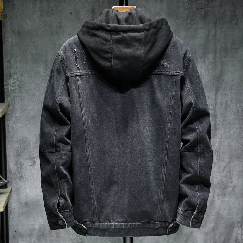 R&B | Jeansjacke mit Moderner Kapuze - Elrick