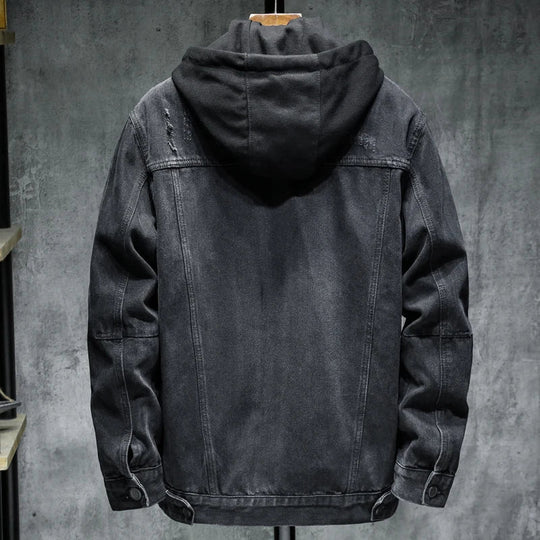 R&B | Herren Jeansjacke mit modernem Kapuzenpulli