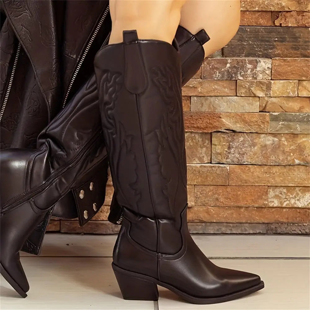 R&B | Robuste Cowboystiefel Bis Zum Knie