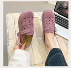 Retro Kork Clogs mit Geschlossener Spitze und Schnallenriemen