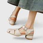 elegante Damensandalen, hochwertiges Leder. R&B R&B