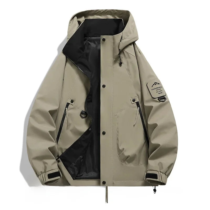R&B Damen Windbreaker Jacke mit Kapuze und Stehkragen