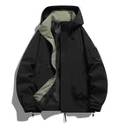 R&B Damen Windbreaker Jacke mit Kapuze und Stehkragen