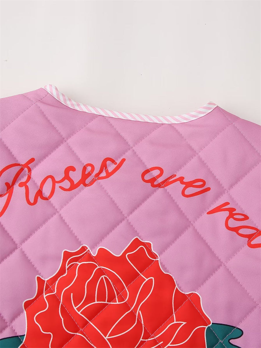 R&B | Mantel Rosa Damen mit Patchwork und Schleife