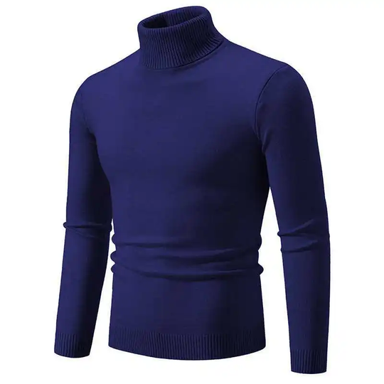 R&B - Stilvoller Rollkragen Einfarbiger Herbstpullover für Männer