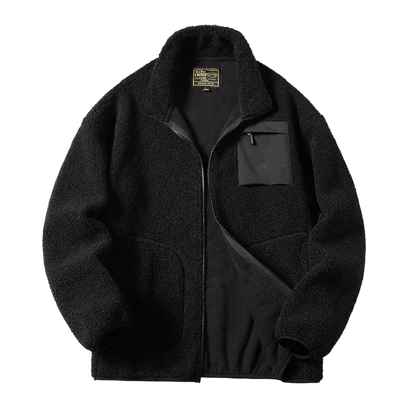 R&B | Unisex Fleecejacke Im Outdoor-Stil mit Reißverschluss und Brusttasche - Ideal für Freizeit & Alltag