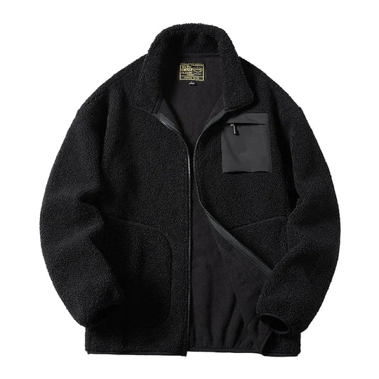 R&B | Unisex Fleecejacke Im Outdoor-Stil mit Reißverschluss und Brusttasche - Ideal für Freizeit & Alltag