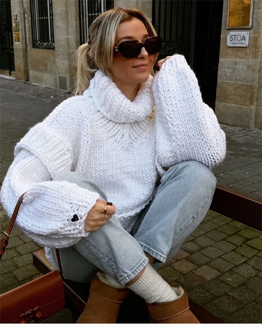 R&B | Chunky Strickpullover Oversized und Trendy Perfekt für Den Herbst